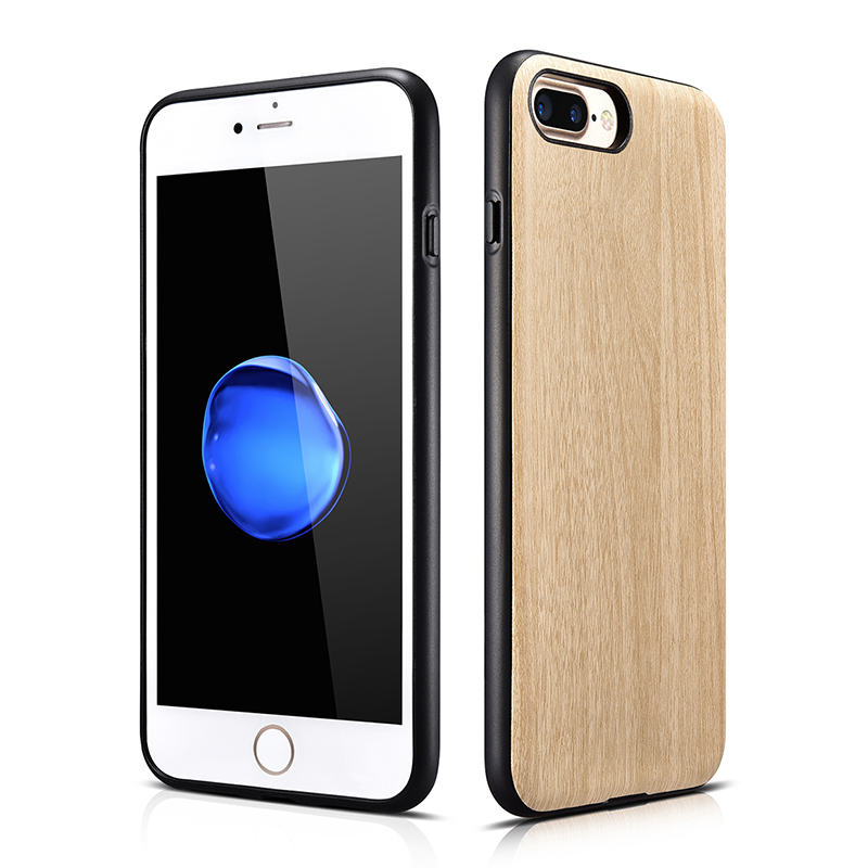 iphone 7 plus 8 plus customized wood embossed pu back case iphone