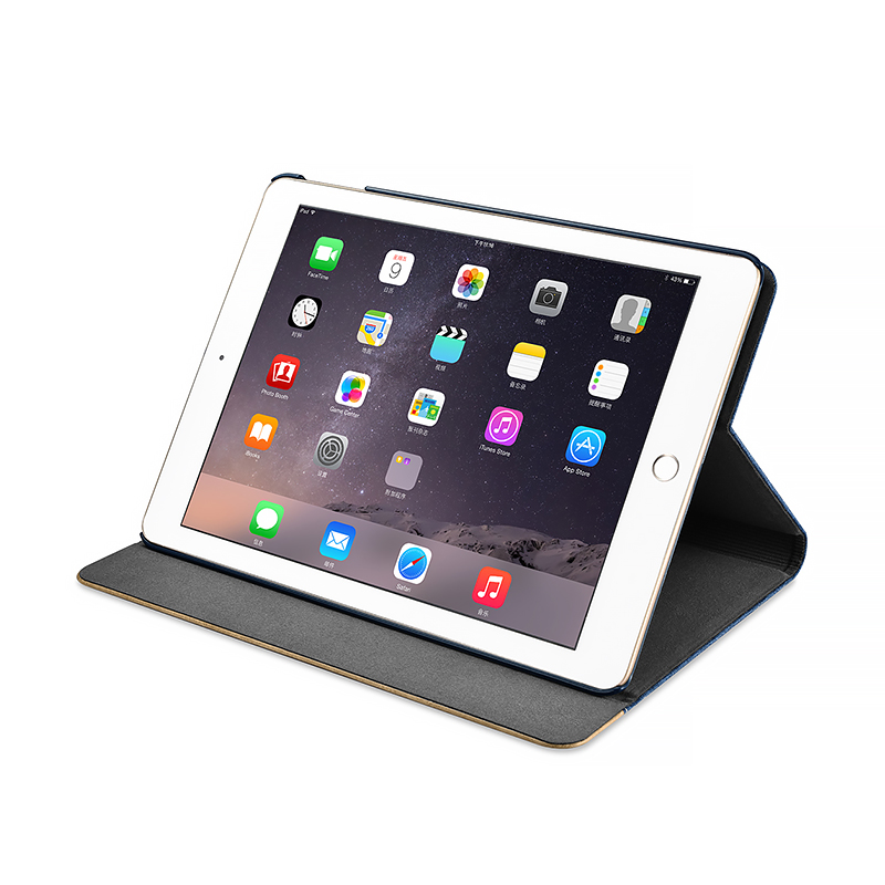 New iPad Simple Fabric Material Made Folio Cover Erudition Series(Size